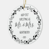 Verheiratetes Foto Keramik Ornament (Links)