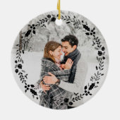 Verheiratetes Foto Keramik Ornament (Hinten)