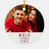 Verheiratetes Foto Keramik Ornament (Vorne)