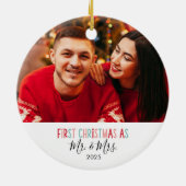 Verheiratetes Foto Keramik Ornament (Hinten)