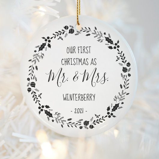 Verheiratetes Foto Keramik Ornament