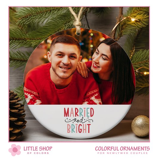 Verheiratetes Foto Keramik Ornament