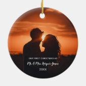 Verheiratetes Foto Keramik Ornament (Hinten)