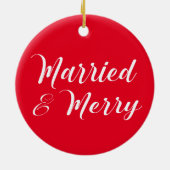 Verheiratetes Foto Keramik Ornament (Hinten)