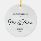 Verheiratetes Foto Niedlich Einfach Keramik Ornament (Vorne)
