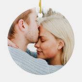 Verheiratetes Foto Niedlich Einfach Keramik Ornament (Hinten)