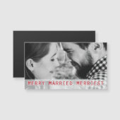 Verheiratetes Foto Weihnachten Magnetkarte (Vorne/Hinten)