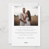 Verheiratetes Hochzeitsüberlagerungs-Foto Feiertagskarte (Rückseite)