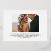 Verheiratetes kleines Weihnachtsgeschenk-Foto Folien Feiertagskarte (Rückseite)