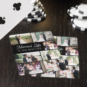 Verheiratetes Leben ist das beste Leben Fotocollag Spielkarten