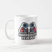 Verheiratetes Leben Level Up Gamer Kunst Kaffeetasse (Links)