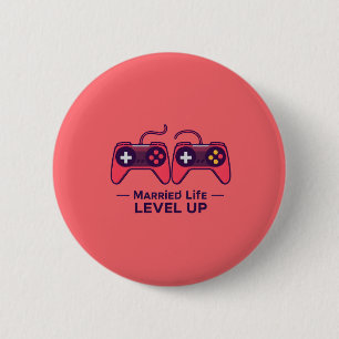 Verheiratetes Leben Level Up Gaming Kunst Button