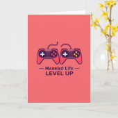 Verheiratetes Leben Level Up Gaming-Kunst Karte (Gelbe Blume)