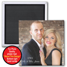 Verheiratetes Magnet des ersten Jahres mit Foto