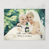 Verheiratetes Monogram Overlay Wedding Foto Vielen Postkarte (Vorderseite)