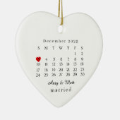 Verheiratetes Ornament, Hochzeitsgeschenk, Hochzei Keramik Ornament (Rechts)