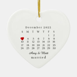 Verheiratetes Ornament, Hochzeitsgeschenk, Hochzei Keramik Ornament