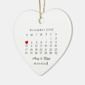 Verheiratetes Ornament, Hochzeitsgeschenk, Hochzei Keramik Ornament (Links)