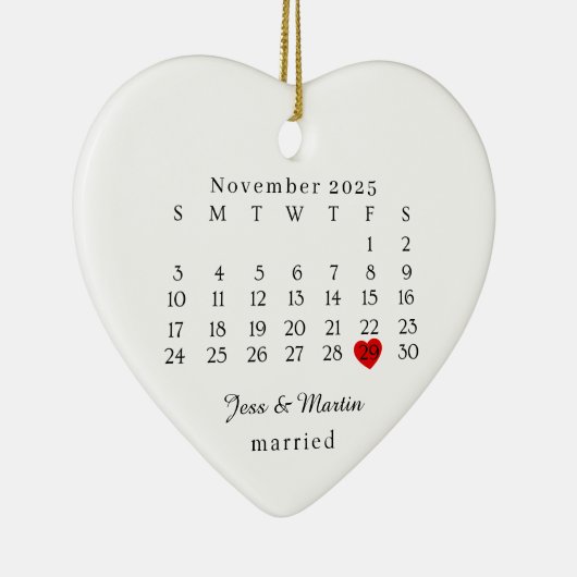 Verheiratetes Ornament, Hochzeitsgeschenk, Hochzei Keramik Ornament (Rechts)