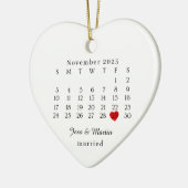 Verheiratetes Ornament, Hochzeitsgeschenk, Hochzei Keramik Ornament (Links)