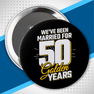 Verheiratetes Paar 50 Jahre 50. Hochzeitstag Button