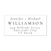 Verheiratetes Paar Elegante Minimalistische Rückse Gummistempel (Prägung)