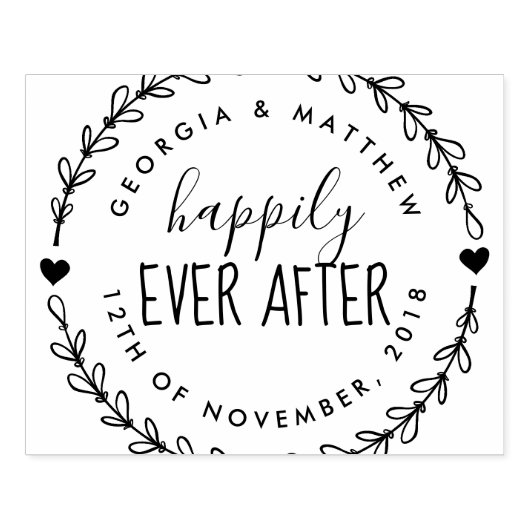 Verheiratetes Paar glücklich je nach Rücksendeadre Gummistempel (Prägung)