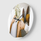 Verheiratetes Paar Händchen Große Wanduhr (Winkel)