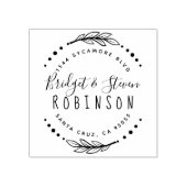 Verheiratetes Paar | Handgezeichnete Script-Rückse Gummistempel (Prägung)