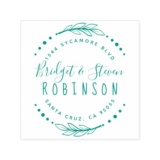 Verheiratetes Paar | Handgezeichnete Script-Rückse Permastempel (Design)