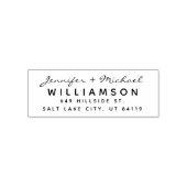 Verheiratetes Paar Moderne Minimalistische Rücksen Permastempel (Design)