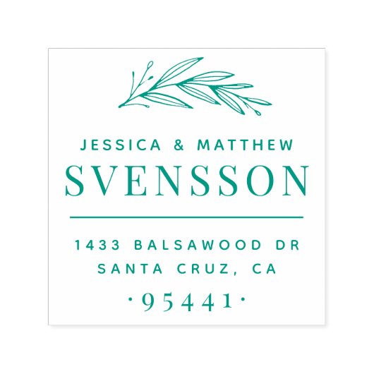 Verheiratetes Paar neue Adresse und Handgezeichnet Permastempel (Design)