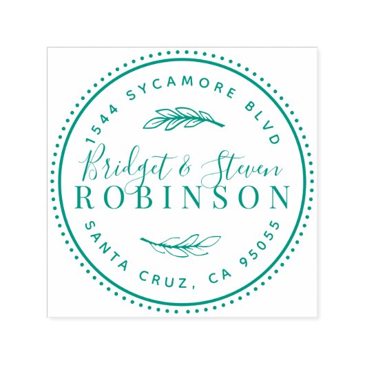 Verheiratetes Paar | Rustische Script-Rücksendeadr Permastempel (Design)