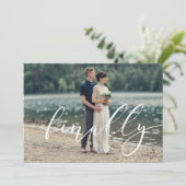 Verheiratetes | schließlich, Save the Date Einladung (Stehend Vorderseite)