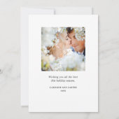 Verheiratetes und freundliches 2-Foto Feiertagskarte (Rückseite)