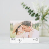 Verheiratetes und freundliches Foto Holiday Postkarte (Stehend Vorderseite)