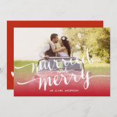 Verheiratetes und fröhliches Erstes Weihnachtsfest Feiertagskarte (Vorne/Hinten)