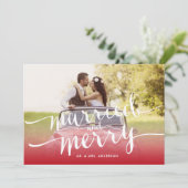 Verheiratetes und fröhliches Erstes Weihnachtsfest Feiertagskarte (Stehend Vorderseite)