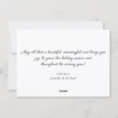 verheiratetes und fröhliches Foto Feiertagskarte (Rückseite)