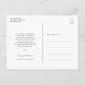 Verheiratetes und fröhliches Foto Weihnachten Postkarte (Rückseite)