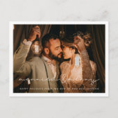 Verheiratetes und fröhliches Foto Weihnachten Postkarte (Vorderseite)