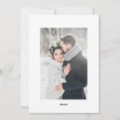 Verheiratetes und fröhliches HochzeitsFoto Feiertagskarte (Rückseite)