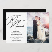 Verheiratetes und fröhliches Weihnachts-Foto Feiertagskarte (Vorne/Hinten)