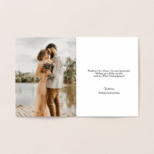 Verheiratetes und fröhliches Weihnachtsfest-Foto Folienkarte (Innenseite)