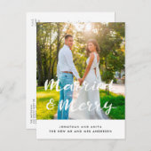 Verheiratetes und gemütliches Newlyweds Foto Postkarte (Vorne/Hinten)