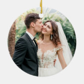 Verheiratetes und helles Erstes Foto Keramik Ornament (Hinten)