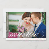 Verheiratetes und helles Foto Feiertagskarte (Vorderseite)