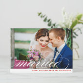 Verheiratetes und helles Foto Feiertagskarte (Stehend Vorderseite)