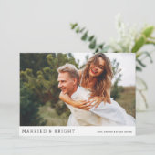 Verheiratetes und helles Foto Feiertagskarte (Stehend Vorderseite)