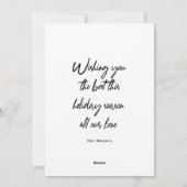 Verheiratetes und helles Foto Feiertagskarte (Rückseite)